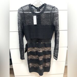 Bebe Black Lace Dress size medium (new with tags)